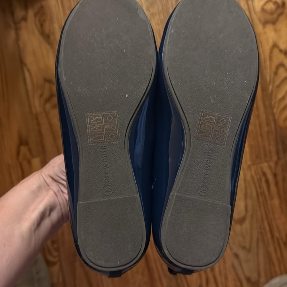 Crewcut girls Navy ballet flats with bow EUC size 5 - Picture 5 of 7